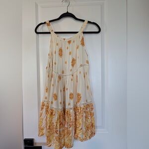 Free People Talk to Me Trapeze Dress Tea Combo Size Extra Small